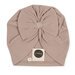 Kapow Rose Taupe Rib Turban Hat