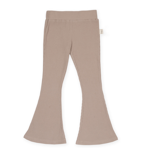 Kapow Rose Taupe Rib Bells (Trackies)