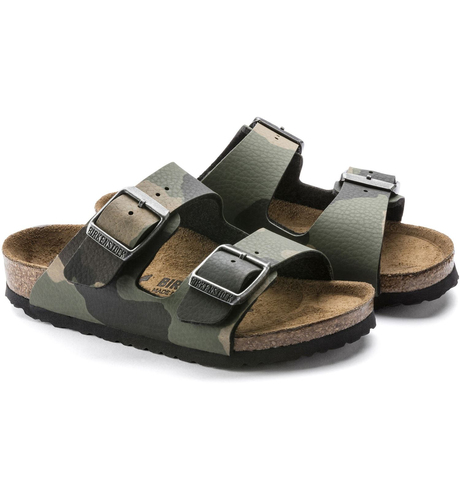 Birkenstock Kids Arizona Birko-Flor Desert Soil Khaki (Narrow Fit)