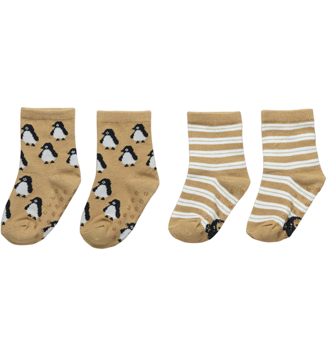 Huxbaby Stripe/Penguin 2Pk Socks