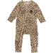 Huxbaby Leopard Patch Zip Romper