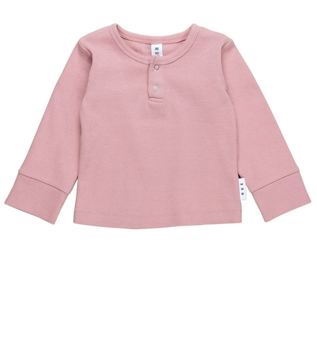 Huxbaby Dusty Rose Rib Henley