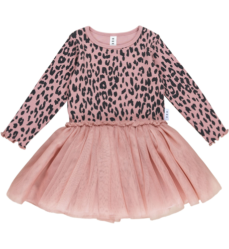 Huxbaby Leopard Rib Ballet Dress