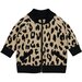 Huxbaby Leopard Reversible Knit Bomber Jacket