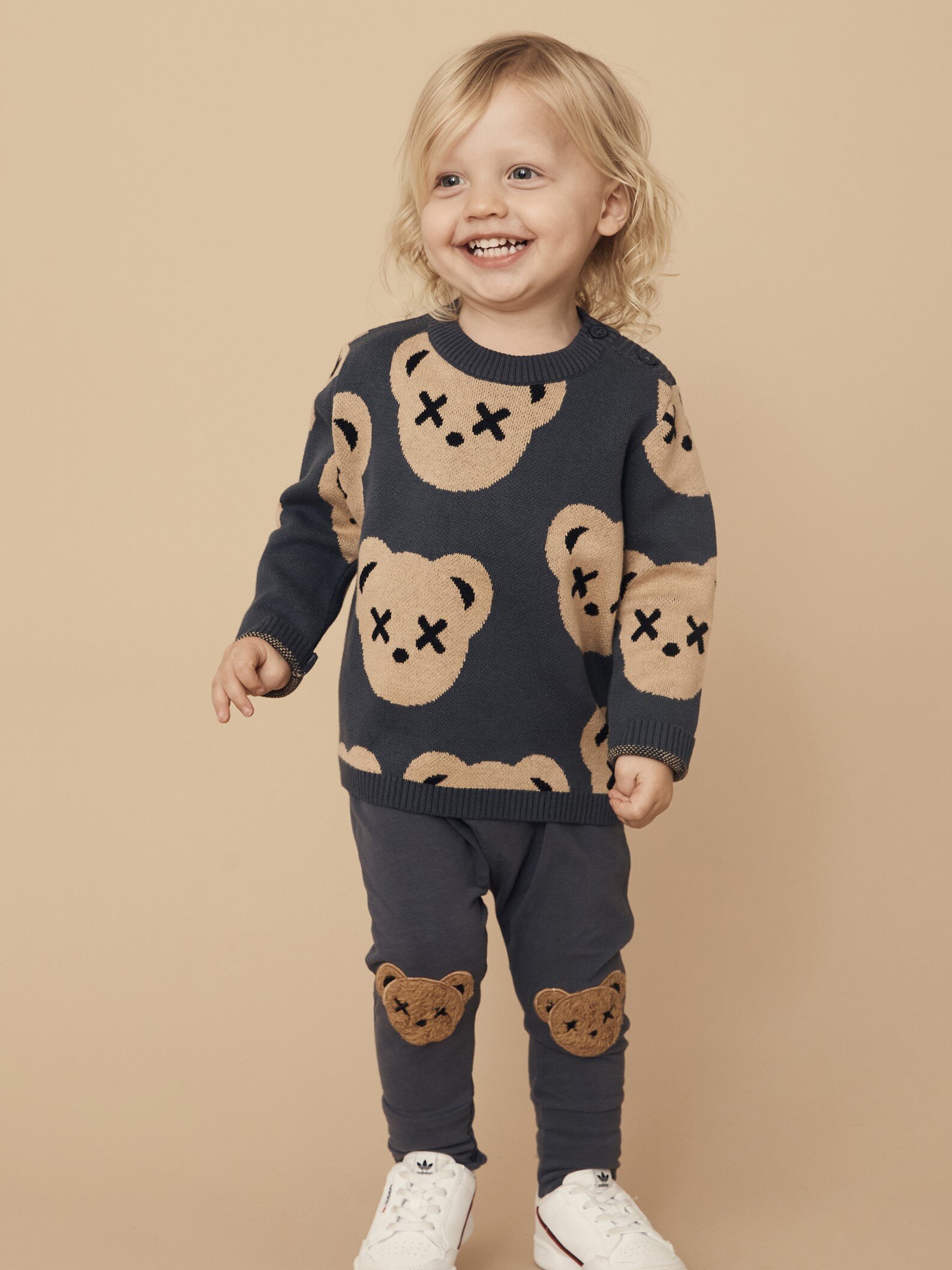 Huxbaby Huxbear Teddy Knit Jumper CLOTHING BOY Boys Cardis Knitwear Kids Clothing NZ Shop Online Kid Republic W22 Huxbaby D1 WINTER