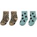 Huxbaby Leopard/Monster 2Pk Socks