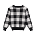 Rock Your Kid Black Checkered Knit Cardigan