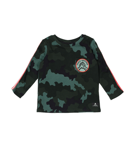 Rock Your Kid Khaki Peace Brother T-Shirt