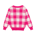 Rock Your Kid Pink Checkered Knit Cardigan