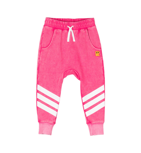 Rock Your Kid Pink Wash Stripe Track Pants