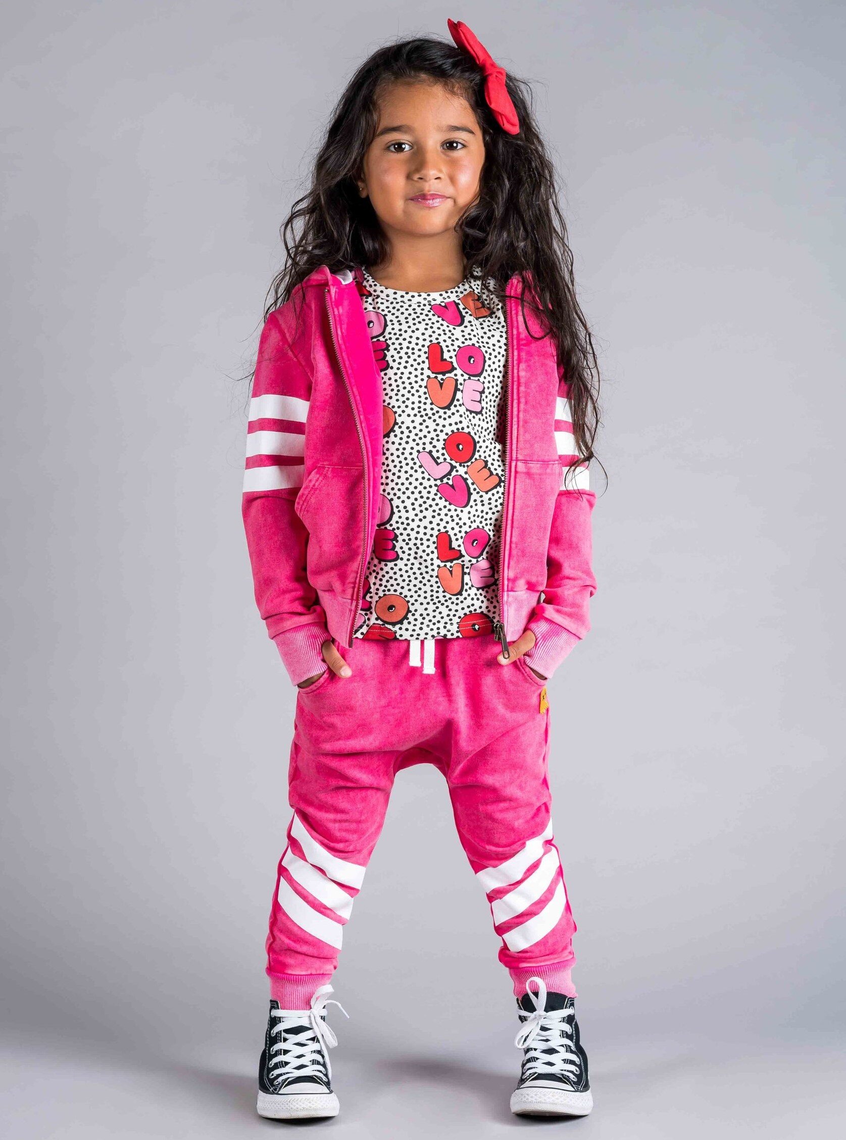 Rock Your Kid Pink Wash Stripe Track Pants - SALE-Sale Girls