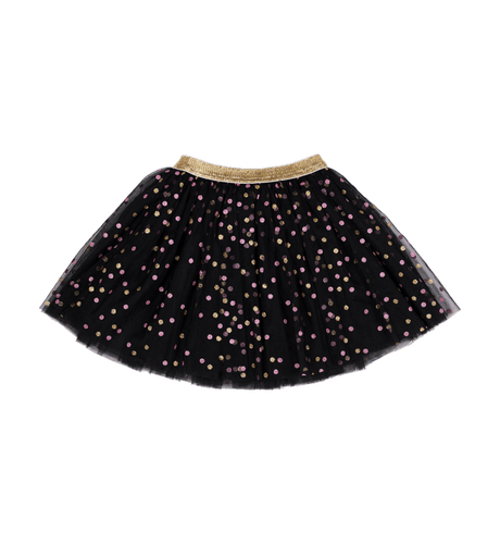 Rock Your Kid Black Dot Tulle Skirt