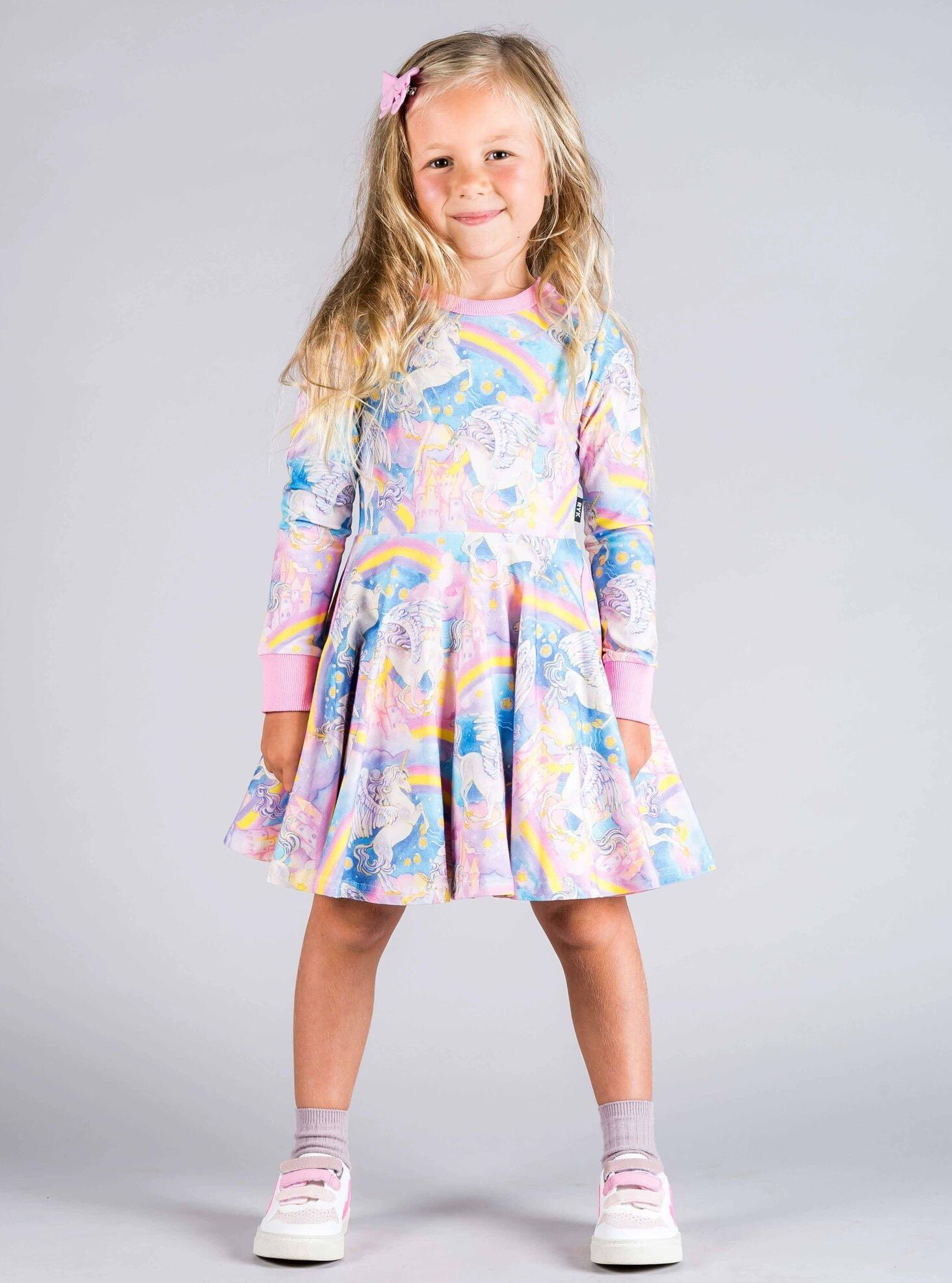Rock Your Kid Rainbow Dreams Waisted Dress - SALE-Sale Girls Clothing ...