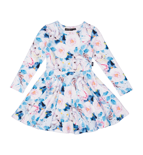 Rock Your Kid Floral Unicorn Waisted Dress