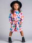 Rock Your Kid Pink Dino Floral Drop Waist Dress