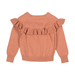 Rock Your Kid Clay Pink Frill Knit Cardigan