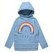 Minti Lovely Rainbow Furry Hood - Aqua