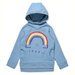Minti Lovely Rainbow Furry Hood - Aqua