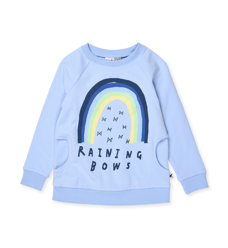 Minti Raining Bows Crew - Light Blue