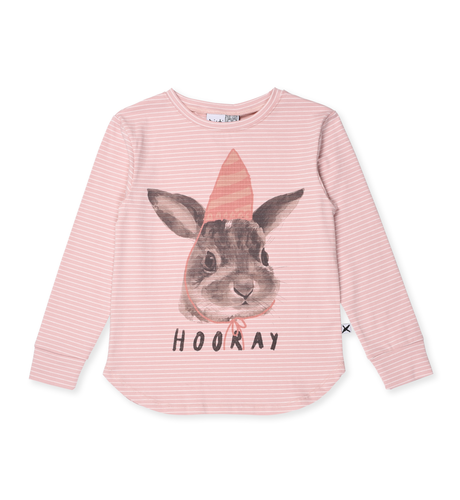 Minti Birthday Bunny Tee - Ballet Stripe