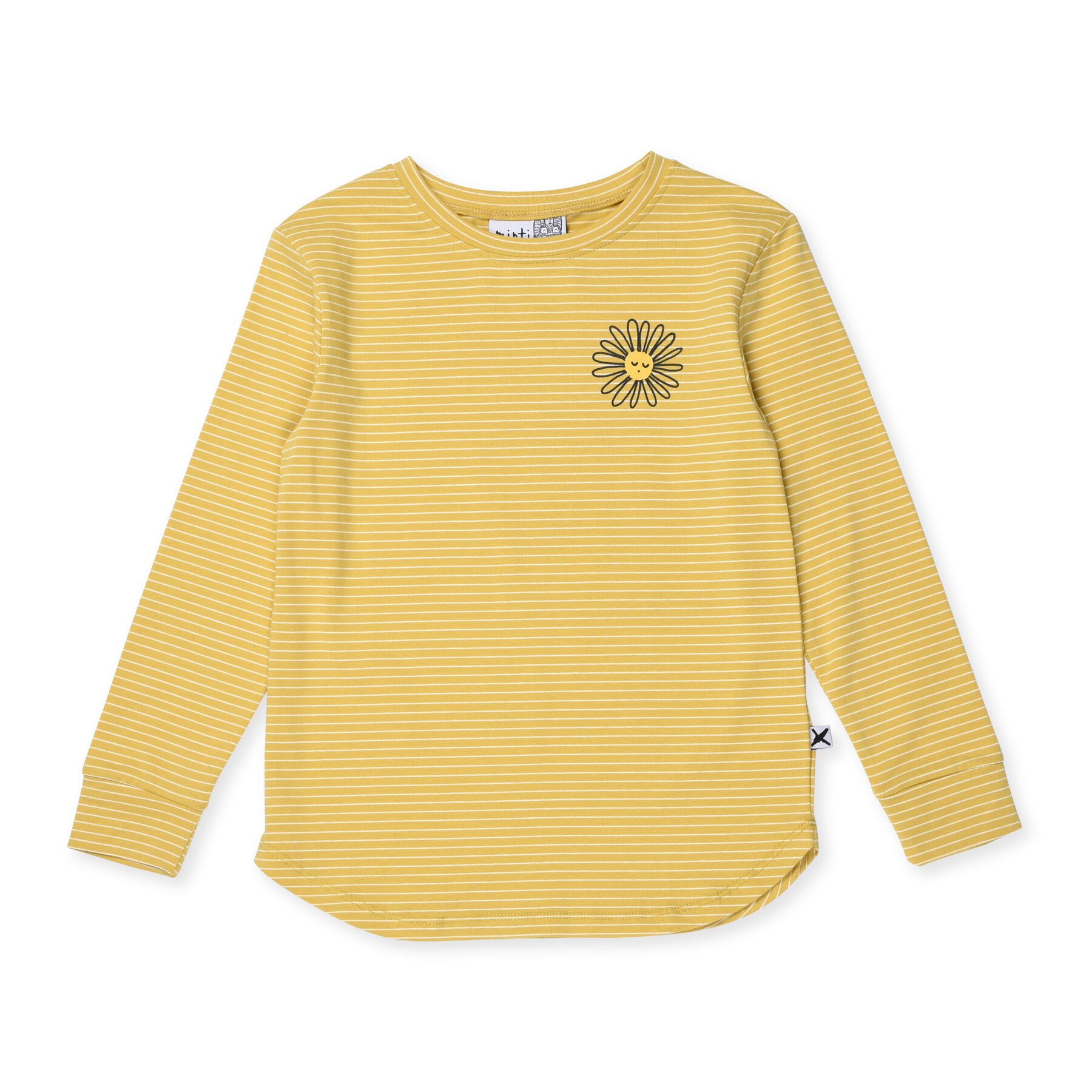 Minti Sleepy Daisy Tee Mustard Stripe SHOP BY BRAND-Minti