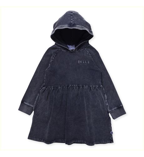 Minti Blasted Hoodie Dress - Midnight Wash