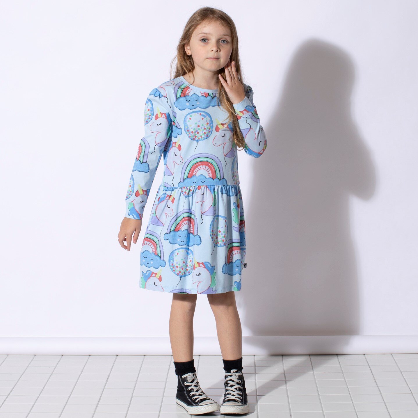Minti Lets Party Dress Light Blue SHOP BY BRAND-Minti Kids
