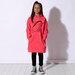 Minti Starry Unicorn Furry Hoodie Dress - Cherry