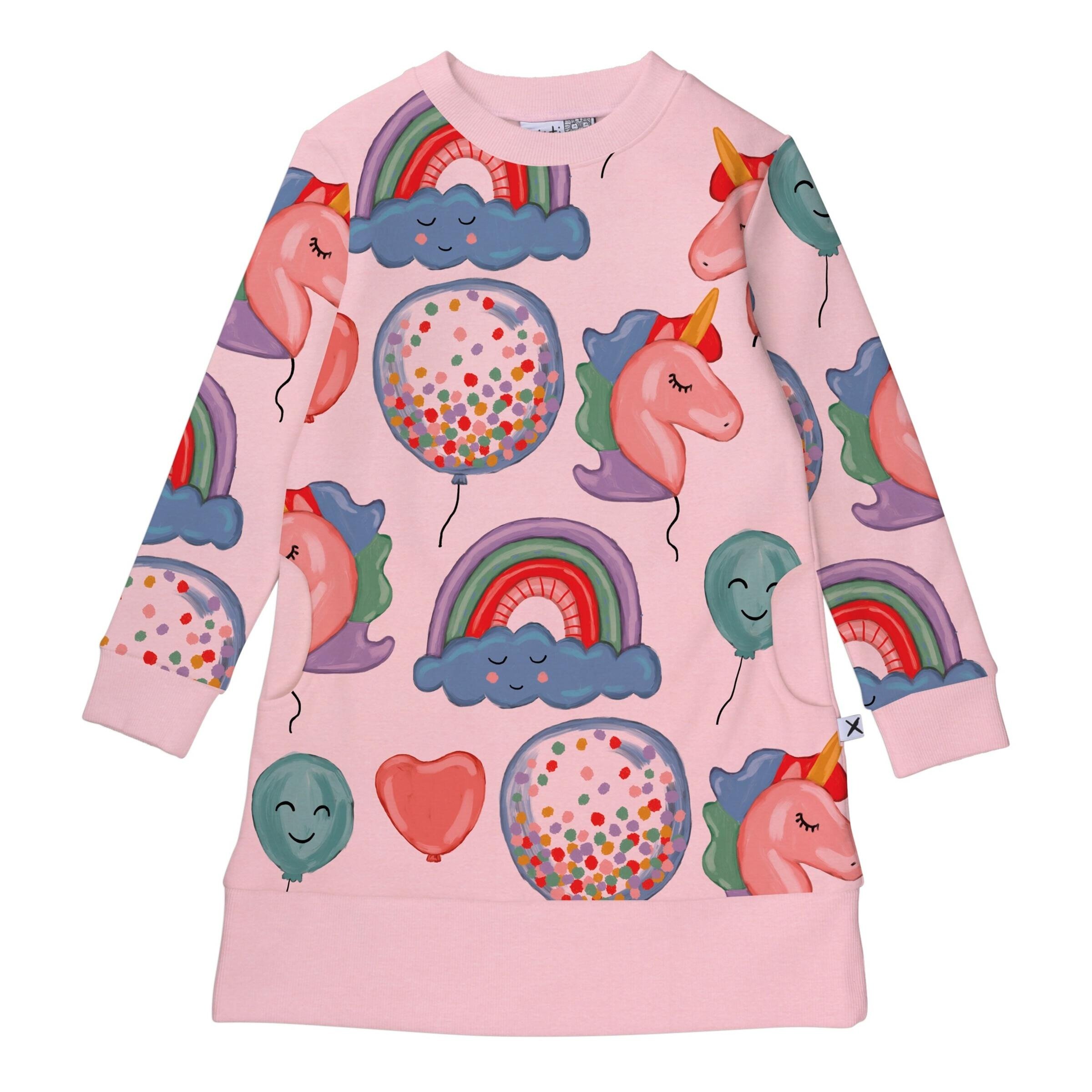 Minti Lets Party Furry Dress Muted Pink SALESale Girls Clothing