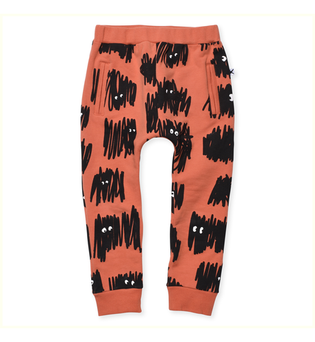 Minti Critters Furry Trackies - Burnt Orange