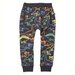 Minti Dino Shapes Furry Trackies - Dark Grey