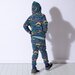 Minti Dino Shapes Furry Trackies - Navy