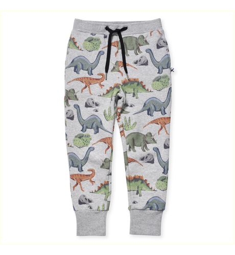 Minti Dino World Furry Trackies - Grey Marle