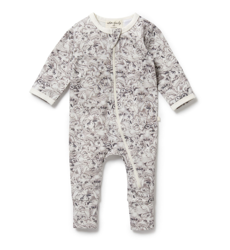 Wilson & Frenchy Organic  Zipsuit - Forest Animals