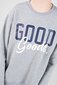 Good Goods Morris Varsity Print Crew - Marle Grey