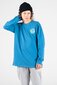 Good Goods L/S Ready Set Swell Print Tee - Ocean Blue