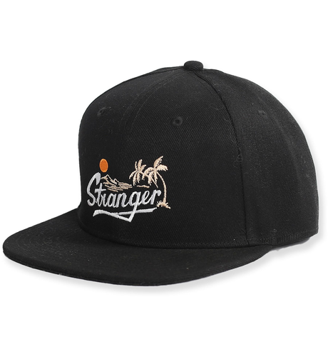 Hello Stranger Stranger Snapback Cap - Black