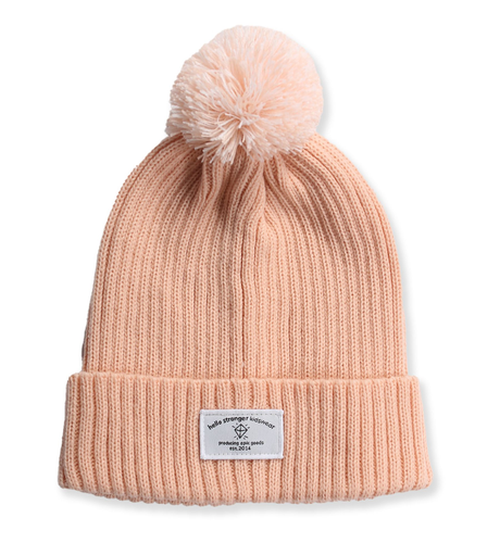 Hello Stranger Pom Pom Beanie - Rose