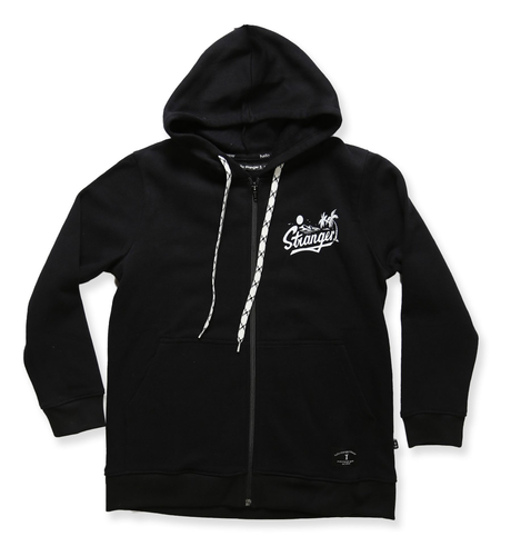 Hello Stranger Stranger Zip Hood - Black