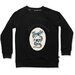 Hello Stranger Snake Raglan Crew - Black