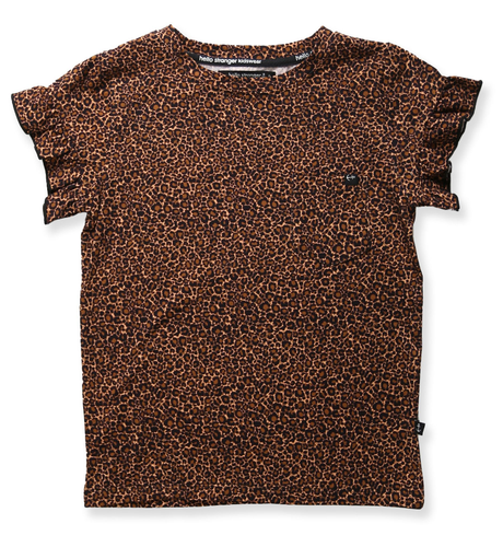 Hello Stranger Ruffle Tee - Leopard