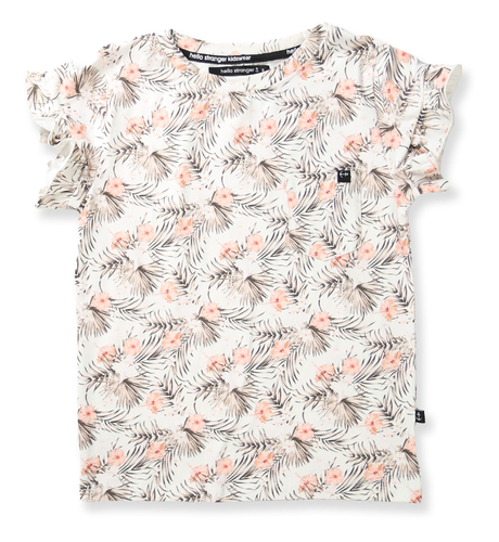 Hello Stranger Ruffle Tee - Tropical