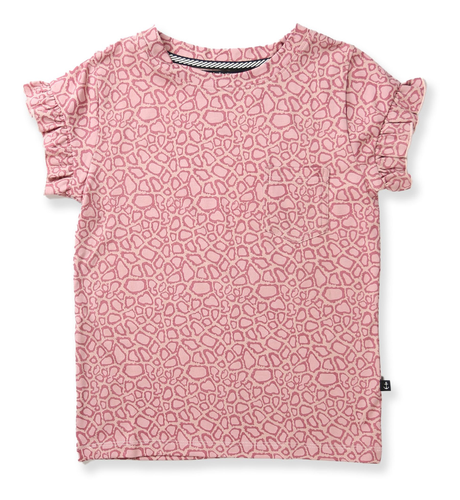 Hello Stranger Ruffle Tee - Wild Pink