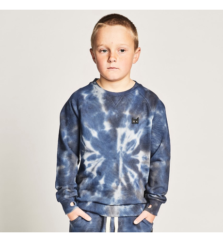 Munster Whabang Fleece Crew- Mid Blue Dye