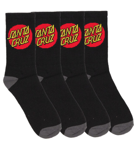 Santa Cruz Teens Classic Dot Socks (Size 7-11) - Black