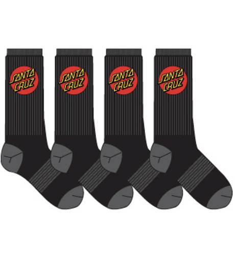 Santa Cruz Kids Classic Dot Socks (Size 2-8) - Black