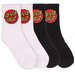 Santa Cruz Classic Dot 4 Pack Quarter Crew Socks (Size 6-10)