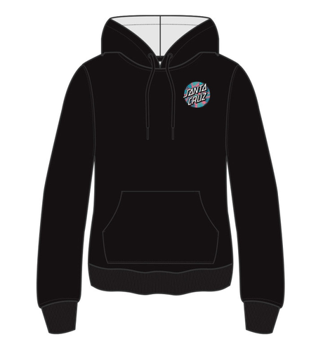 Santa Cruz Classic Dot Front Pullover Hoody - Black