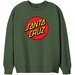 Santa Cruz Classic Dot Front Crew Neck Sweater - Olive Green
