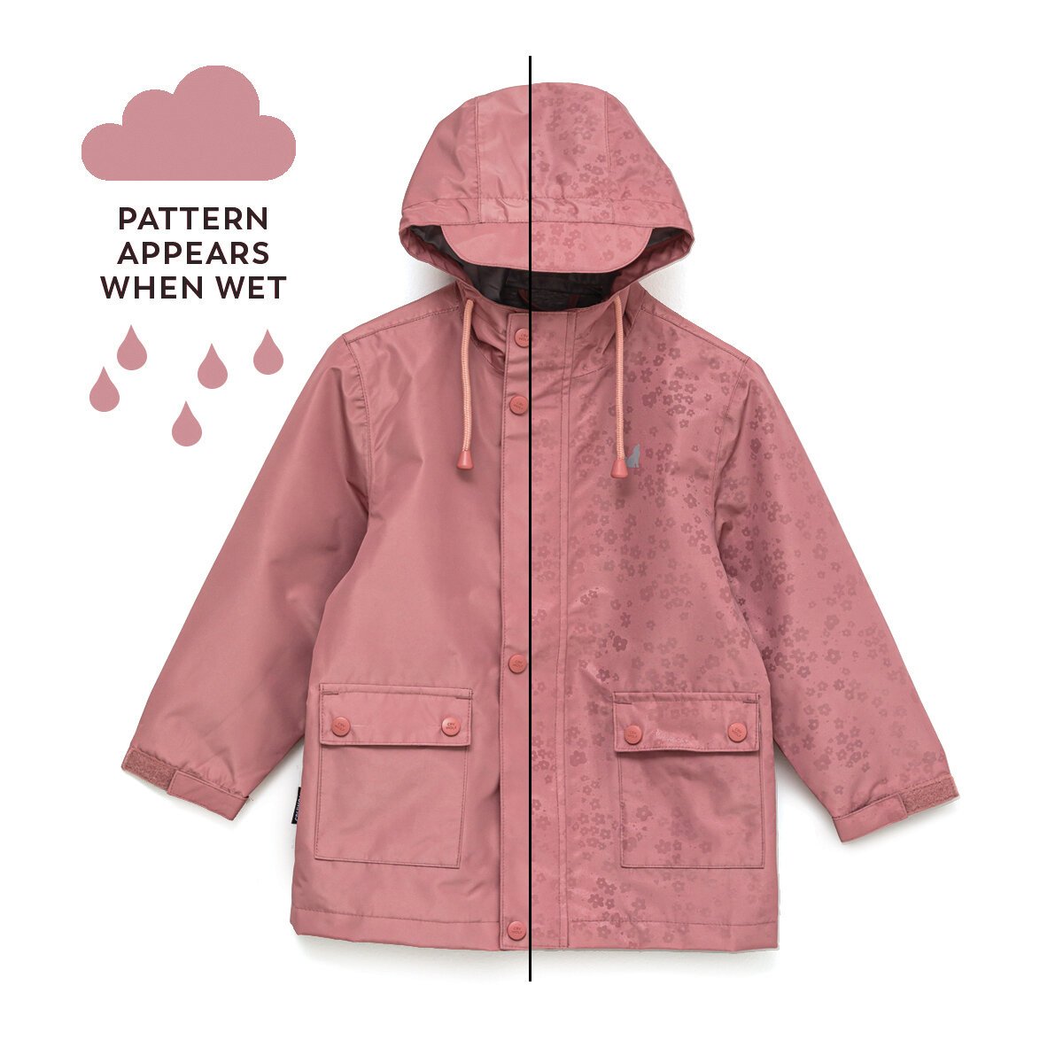 Crywolf Magic Jacket Rose Flowers CLOTHING RAINWEAR Kids Clothing NZ Shop Online Kid Republic W22 Cry Wolf D2